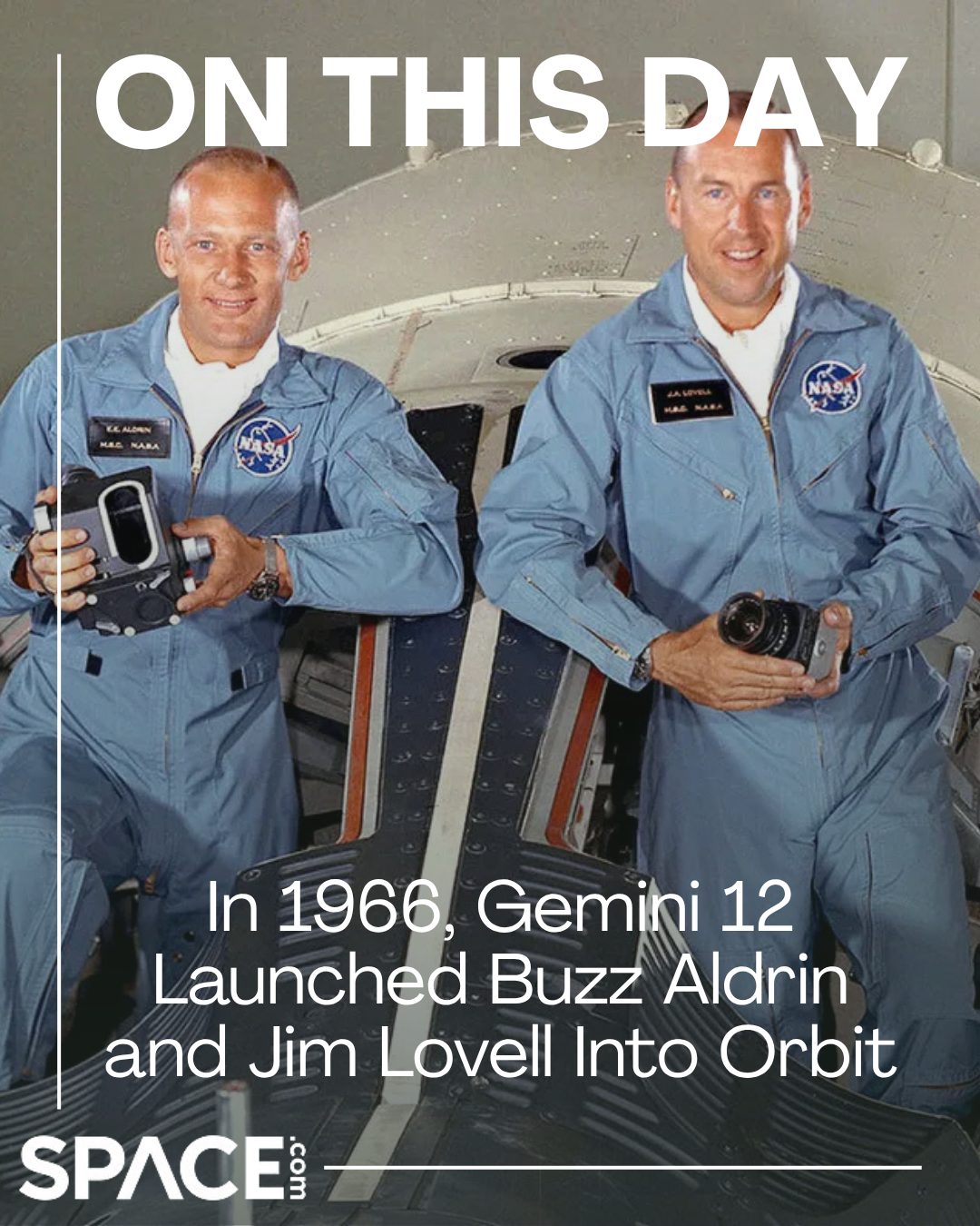 Buzz Aldrin and Jim Lovell in 1966, Gemini 12